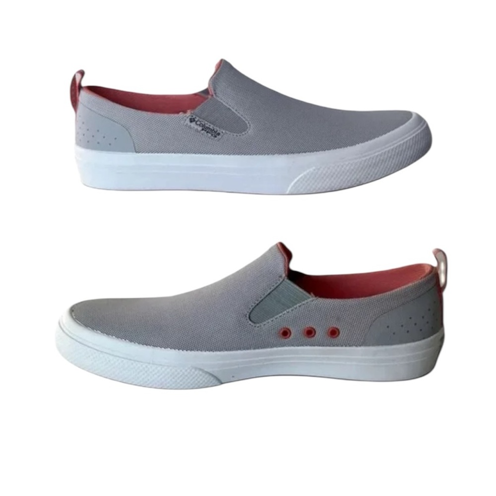 Columbia Gray Slip-On Canvas Boat Shoes Size 8